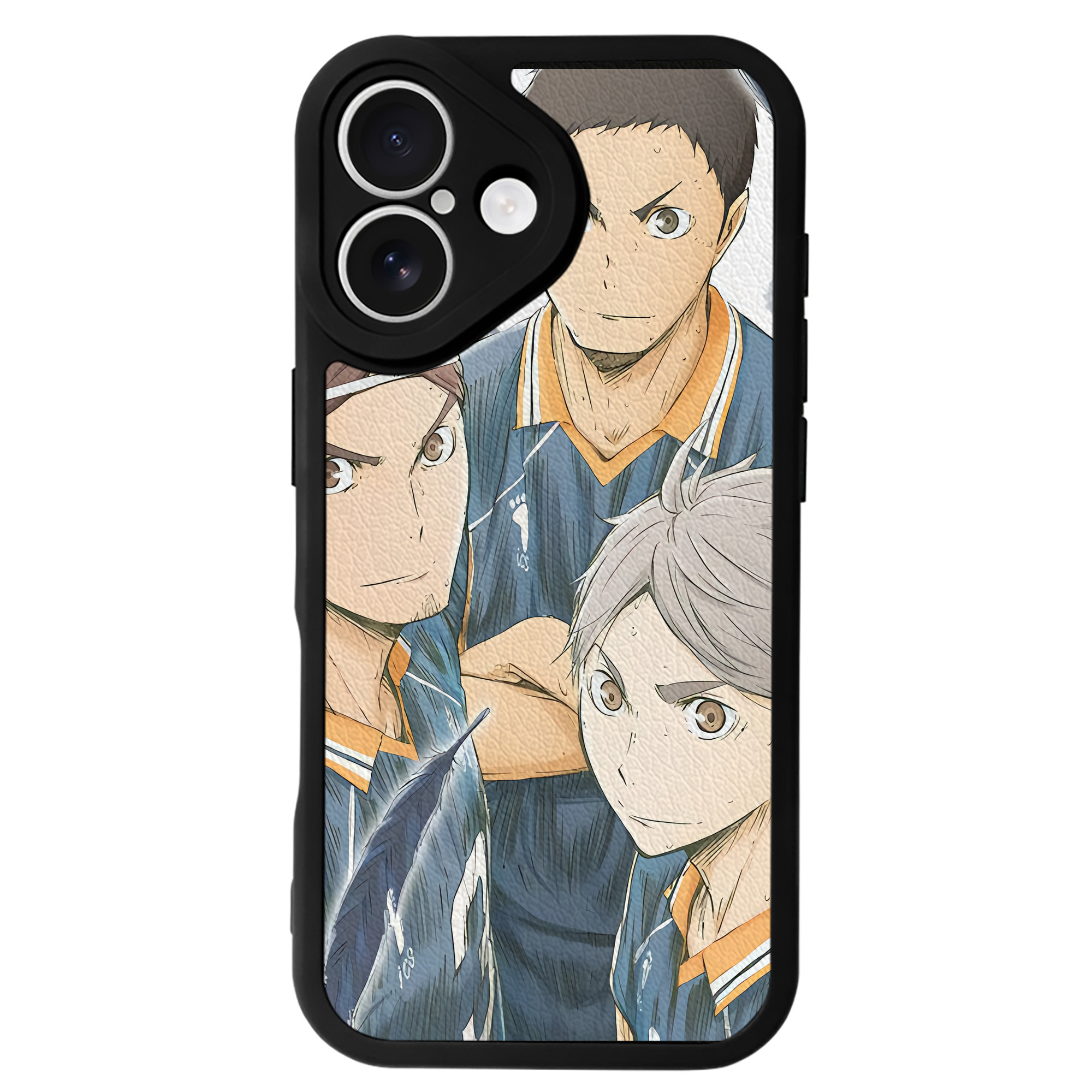 （画像用） ハイキュー!! Haikyu!! 【iPhone 16シリーズ対応】シリコンスマホケース（レザー調） 材質：シリコン